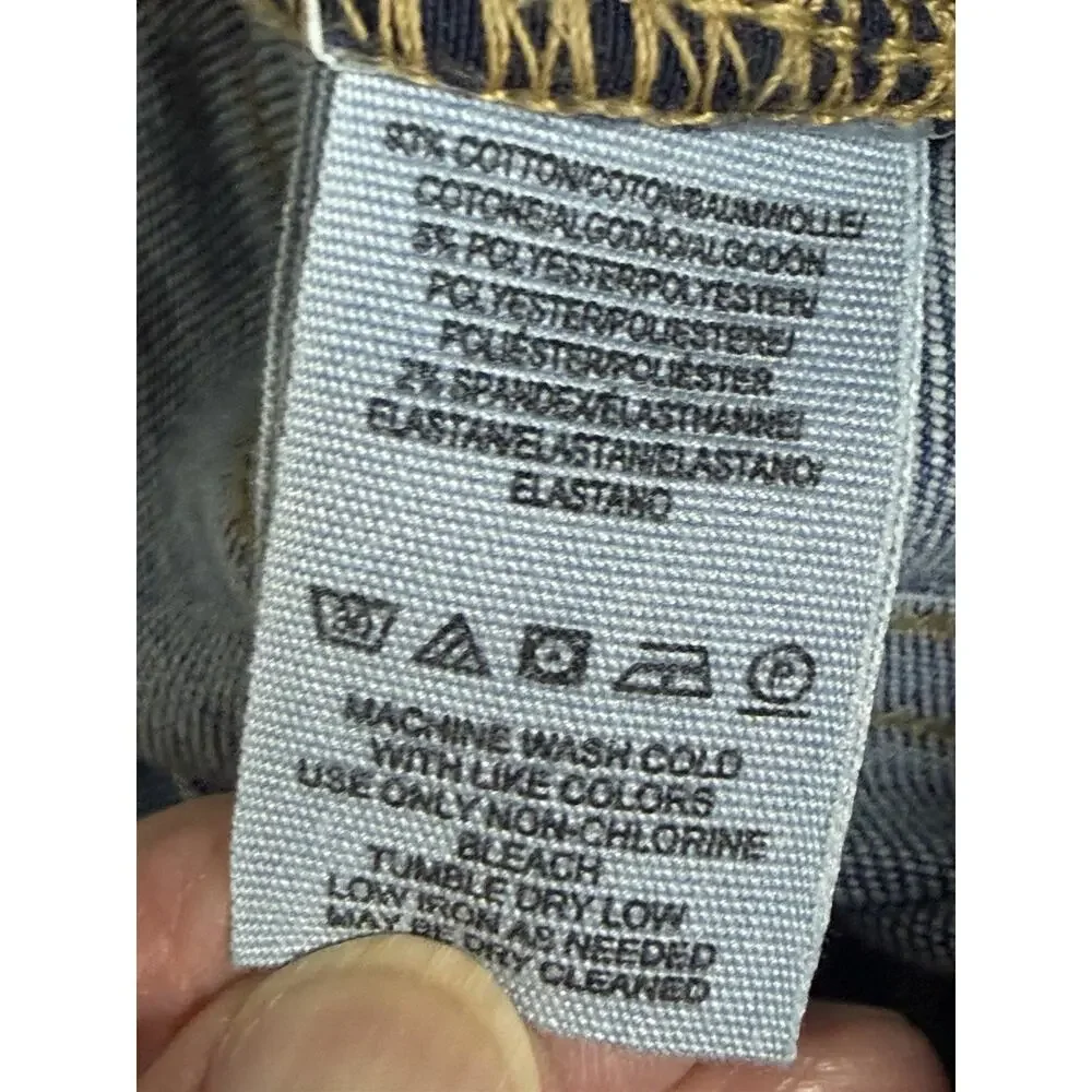 We The Free People Jeans Size 26 High Rise Skinny Stretch Frayed Hem Blue Denim - Picture 14 of 14